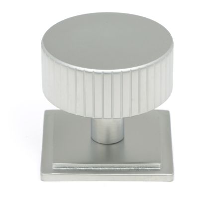 Satin Chrome Judd Cabinet Knob - 38mm (Square)