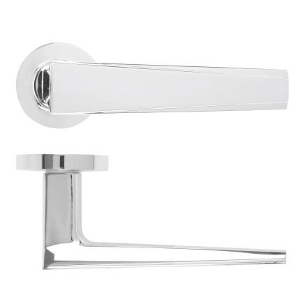 Zoo Hardware Veloce Lever On Round Rose - Polished Chrome