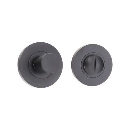 Hammered Knurlmond Thumb Turn & Release Matt Black