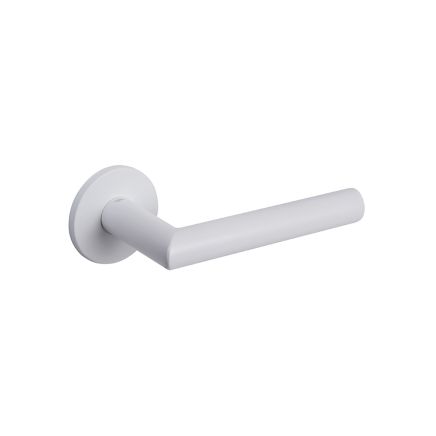Tupai Rapido 5S Covela Lever Door Handle on 5mm Slimline Round Rose - White (Pair)