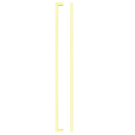 Zoo Hardware Square Block Cabinet handle 448mm CTC Brushed Gold Finish