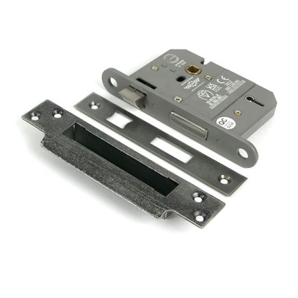 Pewter 3" 5 Lever BS Sash Lock