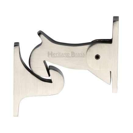Heritage Brass Door Holder Gravity Design Satin Nickel Finish