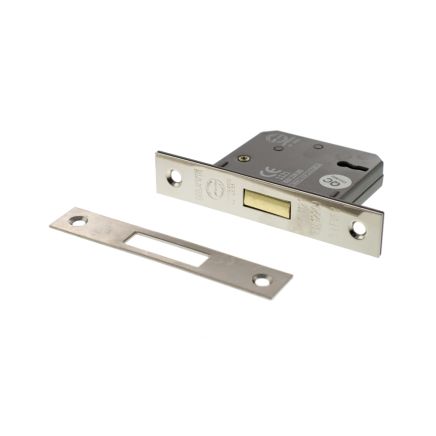 Atlantic 3 Lever Key Deadlock [CE] Keyed Alike 2.5" - Polished Nickel