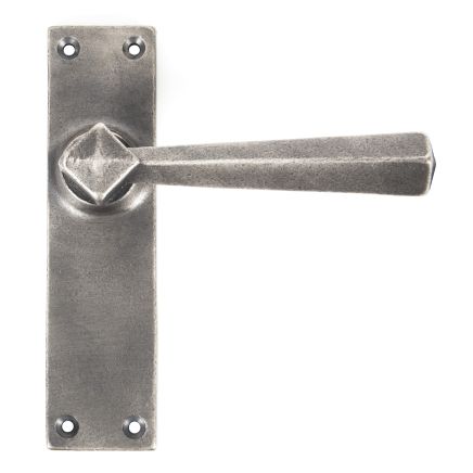 Antique Pewter Straight Lever Latch Set