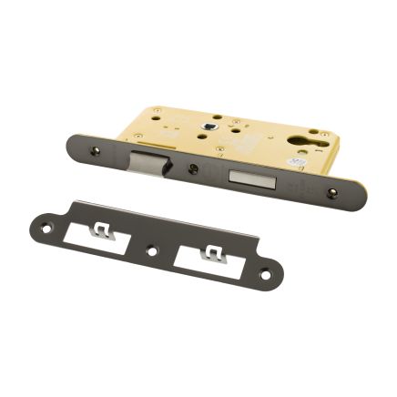 Atlantic DIN Radius Heavy Duty Euro Profile Sashlock Double Throw 60mm backset - Black Nickel