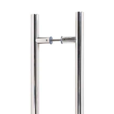 Polished Marine SS (316) 0.6m T Bar Handle B2B Fix 32mm Ø