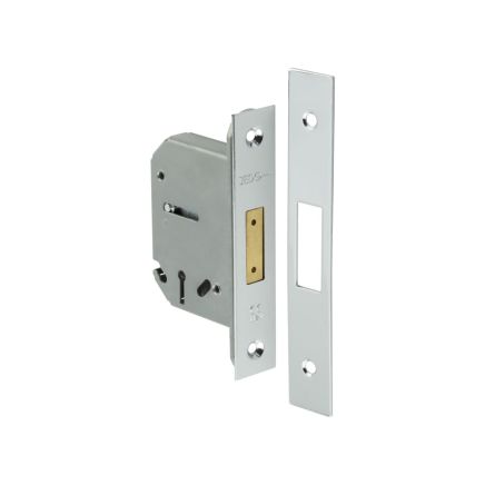 Jedo 3 Lever Deadlocks 65mm Polished Chrome - By Frelan Hardware - JL1092PC