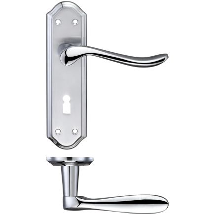 Zoo Hardware Lincoln Lever Euro Lock (47.5mm c/c) Furniture - Satin