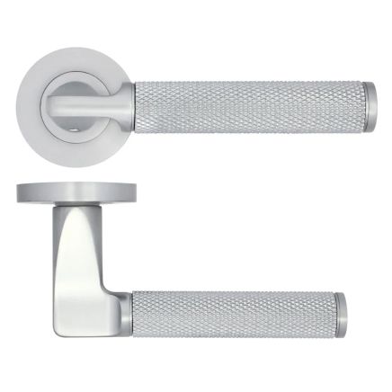 Zoo Hardware Bilbao lever on rose - Satin Chrome