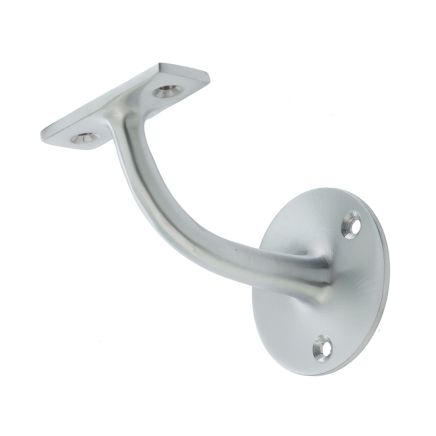 Jedo Solid Brass Handrail Brackets 75mm Satin Chrome - By Frelan Hardware - JV85HBSC