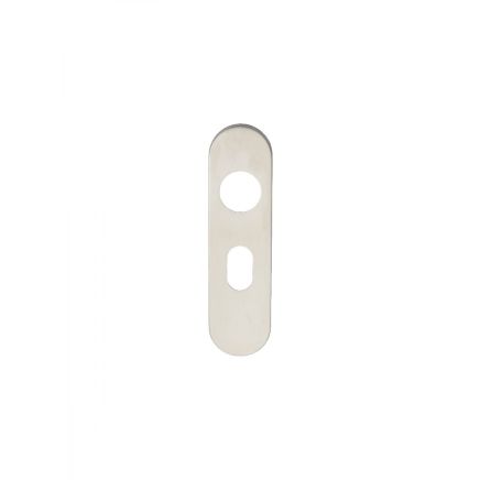 Radius Covers For Oval Lock Backplate - Satin Stainless Steel
