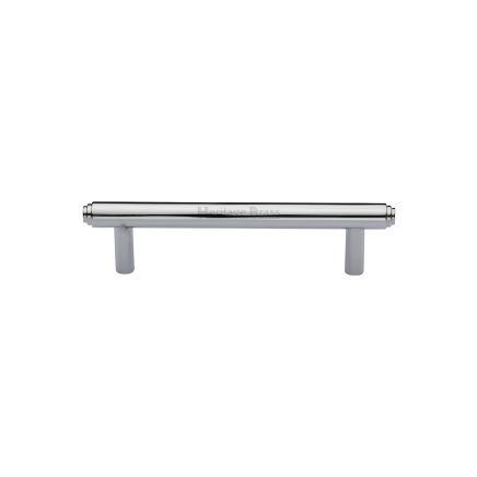 Heritage Brass Cabinet Pull Stepped Design 96mm CTC Polished Chrome finish