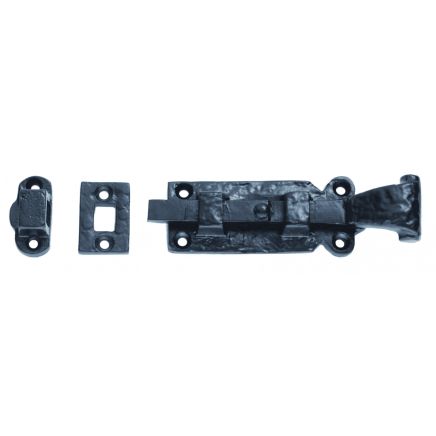 Straight Door Bolt 108mm - Black Antique