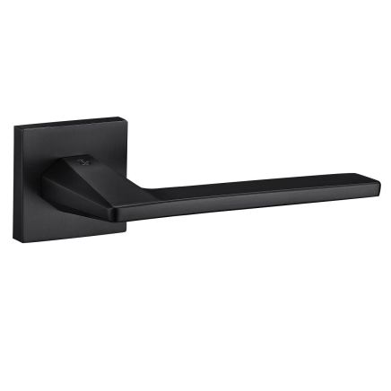 Oro&Oro Sienna Lever Door Handle on Square Rose - Matt Black