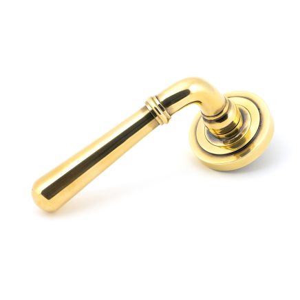 Aged Brass Newbury Lever on Rose Set (Art Deco) - Unsprung