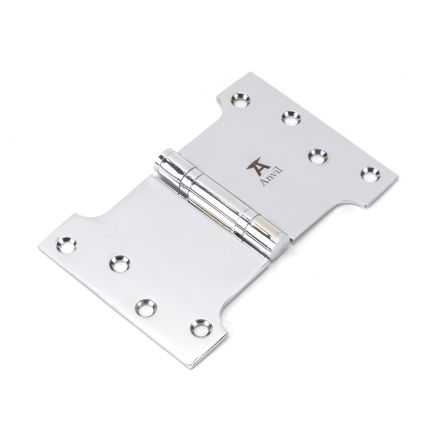 Polished Chrome 4" x 4" x 6" Parliament Hinge (pair) ss