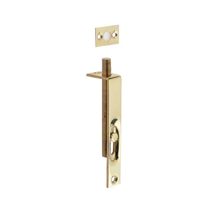 Jedo Brass Slide Action Flushbolts 102x16mm Polished Brass - By Frelan Hardware - JV5640APB