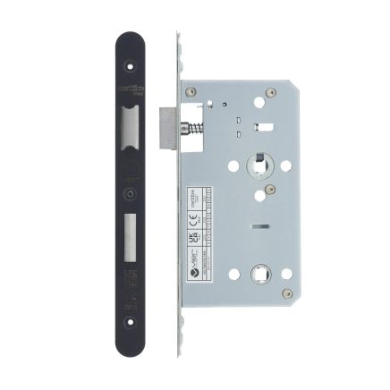 Zoo Hardware 2 Piece - DIN bathroom - 78mm c/c - backset 60mm - Black