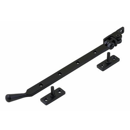 Padstow Casement Stay (10" / 250mm) - Flat Black