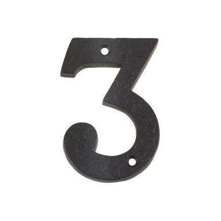 Zoo Hardware Numeral - No. 3 - 4" - Black