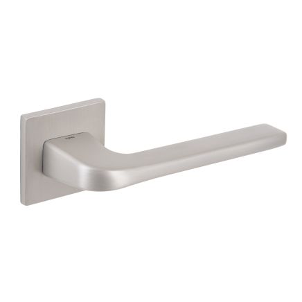 Tupai Rapido 5S Line Canha Lever Door Handle on 5mm Slimline Square Rose - Pearl Nickel
