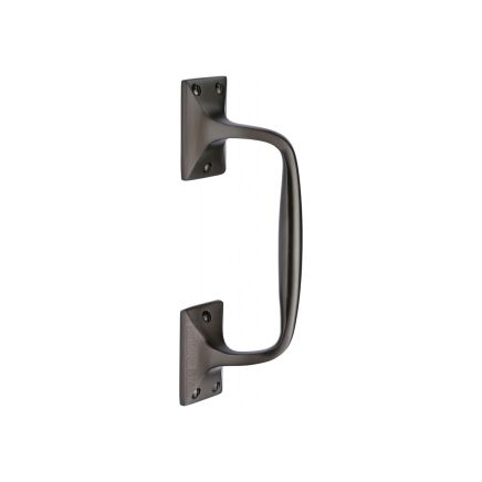 Heritage Brass Door Pull Handle Cranked Design 8" Matt Bronze Finish