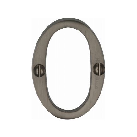 Heritage Brass Numeral 0 Face Fix 51mm (2") Matt Bronze finish