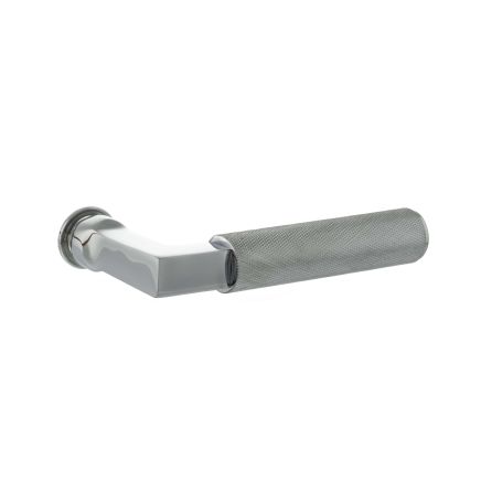 Millhouse Brass Cartwright Lever Door Handle on Concealed Round Rose - Satin Nickel (Pair)