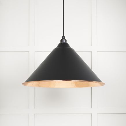 Hammered Copper Hockley Pendant in Elan Black