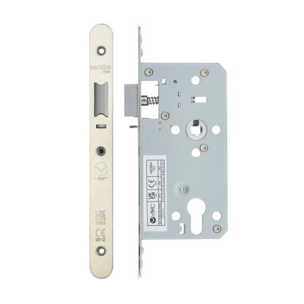 Zoo Hardware 2 Piece - DIN night latch - 72mm c/c - backset 55mm - radius - Stainless Steel