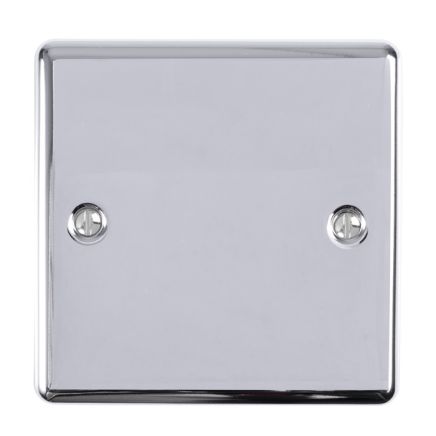 Eurolite Enhance Decorative Single Blank Plate Polished Chrome