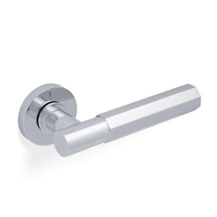 Valli Antonio Citterio Lever on Round Rosette (Esagono) - Polished Chrome PVD