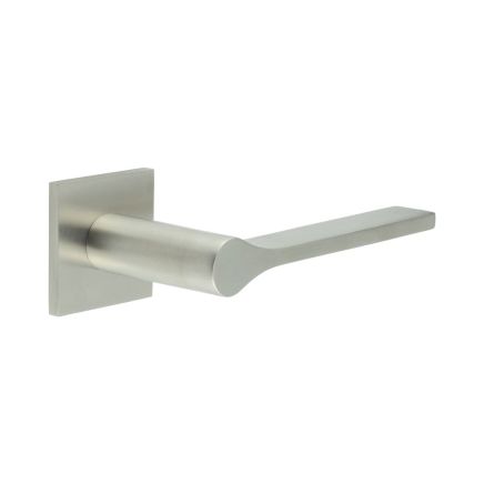 CR-105 Satin Stainless Steel Unsprung Square Rose Door Handle - By Frelan Hardware - CR-105B2SSS