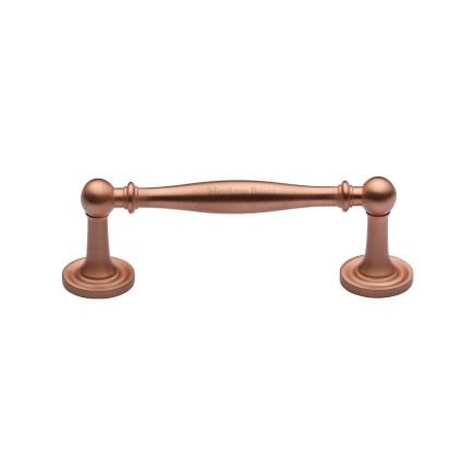 Heritage Brass Cabinet Pull Colonial Design 96mm CTC Satin Rose Gold Finish