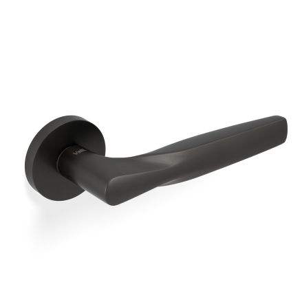 Valli SOM New York Lever on Round Rosette - Dark Bronze PVD