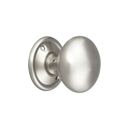 Cottage Large 50mm Rim/Mortice Door Knob Satin Chrome