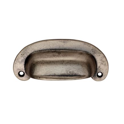 Oval Plate Cup Handle 86mm - Pewter Effect