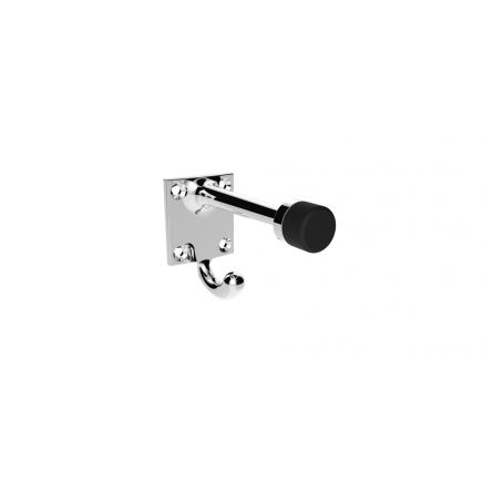 Hat And Coat Hook With Rubber Buffer - Polished Chrome