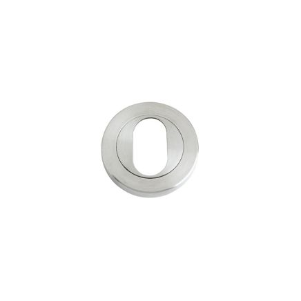 Zoo Hardware Oval Profile Escutcheon - 50mm Dia - Stainless Steel