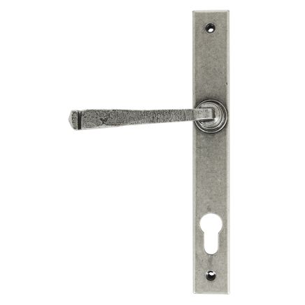 Pewter Avon Slimline Lever Espag. Lock Set