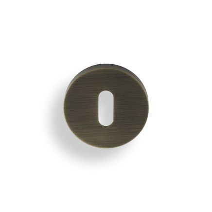 Valli Lock Profile Push-on Round Rosette Escutcheon - Antique Brass
