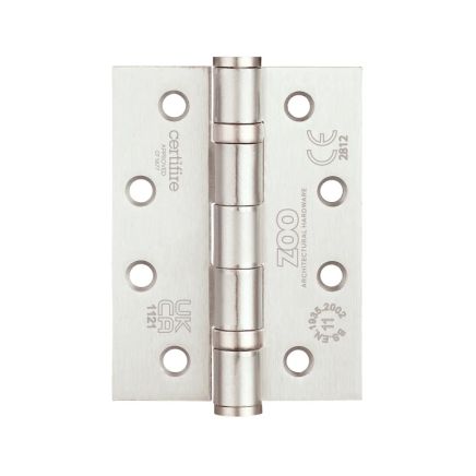 Zoo Hardware Ball Bearing Hinge - Steel 102 x 76 x 3mm - Satin Nickel