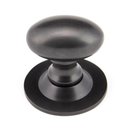 Aged Bronze Oval Cabinet Knob 33mm