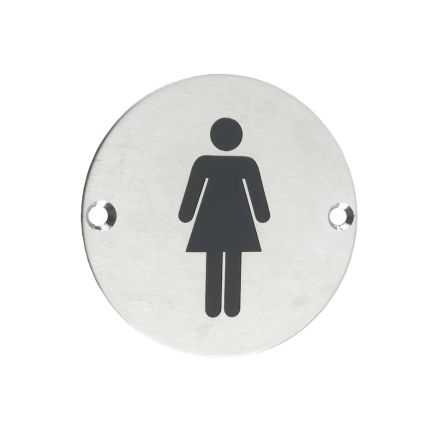 Zoo Hardware Sex Symbol - Female - 76mm dia - Satin Stainless