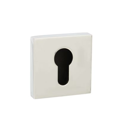 Senza Pari Euro Escutcheons on Minimal Square Rose - Polished Chrome (Pair)