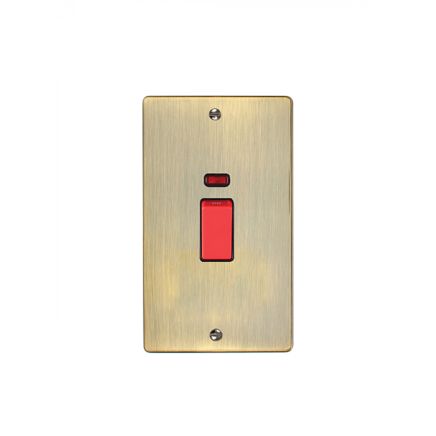 Eurolite Enhance Decorative 45Amp Switch with Neon Indicator Antique Brass
