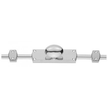 Espagnolette Bolt - Oval Knob Set - Polished Chrome