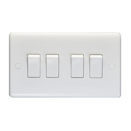 Eurolite Enhance White Plastic 2 Gang Switch White
