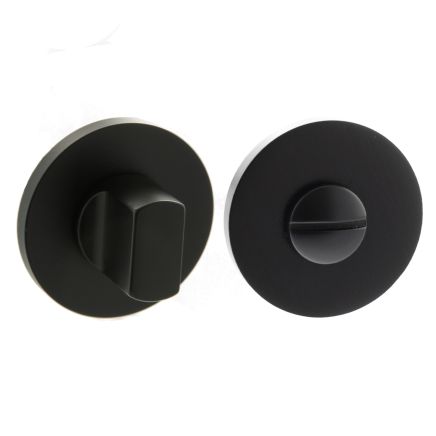 Millhouse Brass WC Turn and Release on 5mm Slimline Round Rose - Matt Black